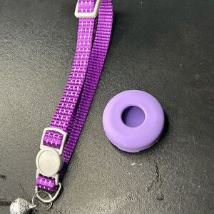 Purple Pet Collar with Accessory